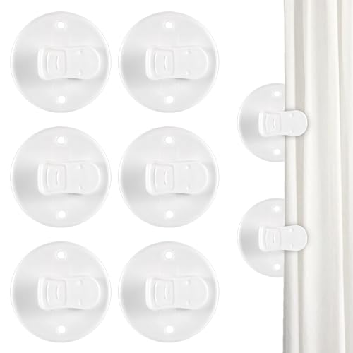 LXUEJIE 6 Stück Schutz Spritzschutz Clips, Weiß Duschvorhang Clip Selbstklebend Dusch Spritzschutz Clips Winddichte Schutz Clip zum Halten Duschvorhang für Camper Badezimmer LXUEJIE 6 Stück Schutz Spritzschutz Clips, Weiß Duschvorhang Clip Selbstklebend Dusch Spritzschutz Clips Winddichte Schutz Clip zum Halten Duschvorhang für Camper Badezimmer von LXUEJIE