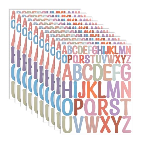 LXUEJIE Buchstaben Aufkleber, 10 Blatt klebebuchstaben Bunt Vinyl Buchstabenaufkleber Klebebuchstaben für Fenster Poster Briefkästen DIY Scrapbooking LXUEJIE Buchstaben Aufkleber, 10 Blatt klebebuchstaben Bunt Vinyl Buchstabenaufkleber Klebebuchstaben für Fenster Poster Briefkästen DIY Scrapbooking von LXUEJIE