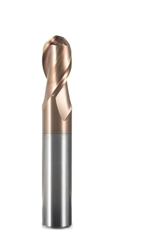1 STÜCK 2 Flötenschneiden HRC60 0,5 mm 0,75 mm 1,25 mm 2 mm 3 mm 6 mm Fräsbearbeitung Wolframstahl Spiralfräser Kugelkopffräser(2F R1.25xD4x50L) von LXURY