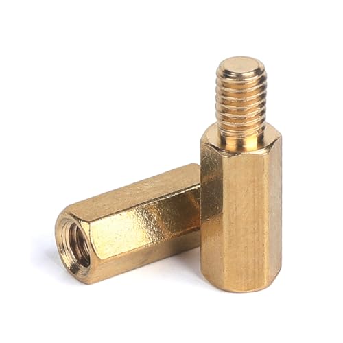 10 stücke Länge 60mm/70mm/80mm M3 M4 M5 M6 Messing Sechskant Männlich Weiblich Abstandshalter Board Bolzen Metrisch Sechskant Gewinde Säule PCB Motherboard Distanzbolzen Schraube(Length 60mm,M5 (Threa von LXURY