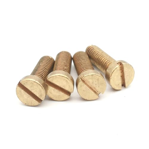 100 Stück Messing Schlitz Zylinderschraube Messing M2 M2.5 M3 M4 M5 M6 M8(M3x20 (50pcs)) von LXURY