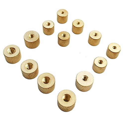 25 stücke Messing Kupfer Zylindrische Anpassung Rändelmutter Ananas Muster Rändelmutter for Luft Wasser Lüfter PC Gehäuse Modell DIY (Size : M2) von LXURY