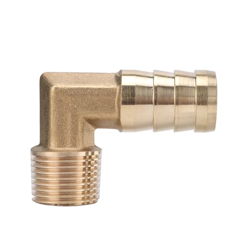 3 Stück Messing 3/8 Zoll Außengewinde 90° Winkelverbinder 6/8/10/12/14/16 mm Schlauchtülle Verbindungskupplung Bewässerung Wasserrohrverschraubungen(Size:6mm) von LXURY