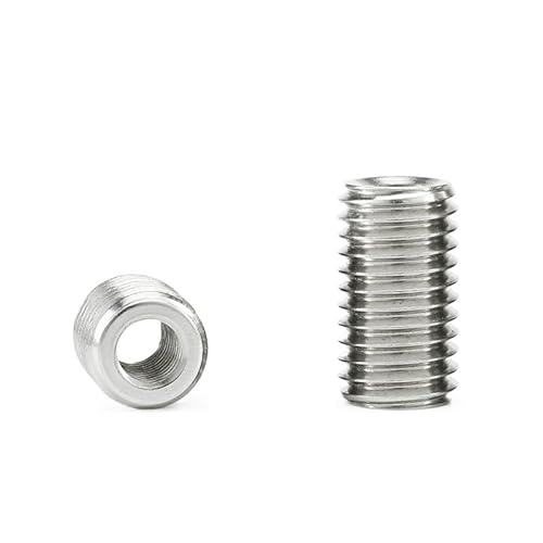 5 Stück M4 M5 M6 M8 M10 M12 M14 Innen-Außengewinde-Adapter, Schraubenmuttern, Einsatzhülse, Konvertermutter, Koppler, 304 Edelstahl (Color : Length 15mm, Size : M6-M10 (5pcs)) von LXURY