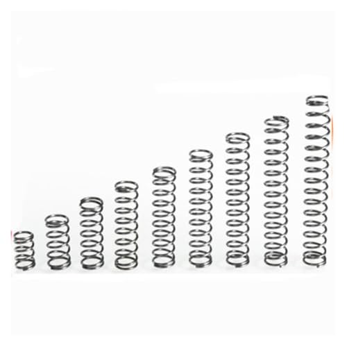 LXURY 10-20pcs 0,4 mm Kompressionsfeder Außendurchmesser 3 mm bis 12 mm Edelstahl Mikro kleine Kompressionsfeder(10mm,6mm 20pcs) von LXURY
