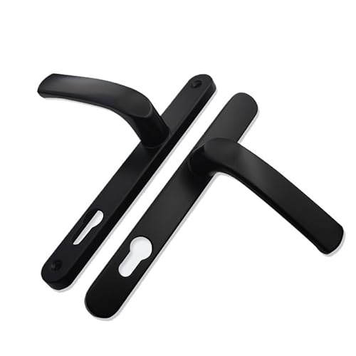 LXURY 1SET Aluminiumlegierungsgriff for Aluminiumlegierungstür Schwarz Weiß 85mm 92mm Achsabstand Lochabstand 193mm 115mm(Black 85x193) von LXURY