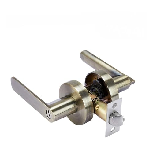LXURY 1SET Türgriff Türgriffschloss Quadratkanal Sichtschutzmaske Innen Schlafzimmer Zimmer Badezimmer Drei-Bar Kugelschloss Hausschloss(Style 6) von LXURY