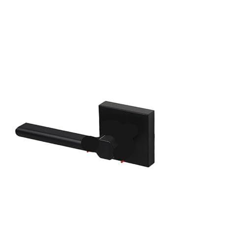 LXURY 1set Badezimmertürschloss Badezimmer Keyless Dreipoliges Handschloss Home Schlafzimmertür mit Schlüssel Türgriff Sphärisches Schloss Türklinke(Black - Channel) von LXURY