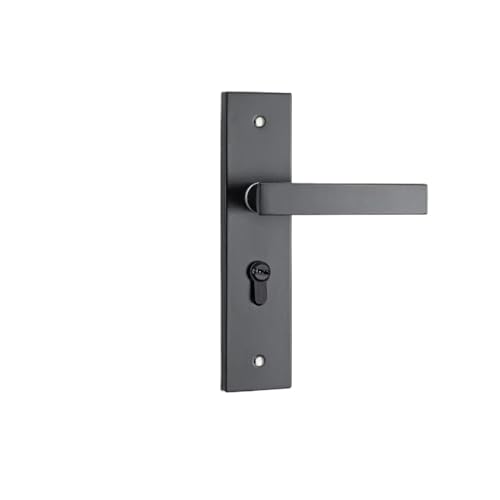 LXURY 1set Haushaltstürschlösser Innen Schlafzimmer Türschlösser Schwarz Bad Massivholz Türgriffe Stille Aluminium Legierung Schlösser(A) von LXURY