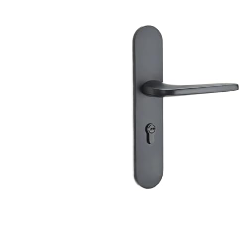 LXURY 1set Haushaltstürschlösser Innen Schlafzimmer Türschlösser Schwarz Bad Massivholz Türgriffe Stille Aluminium Legierung Schlösser(E) von LXURY