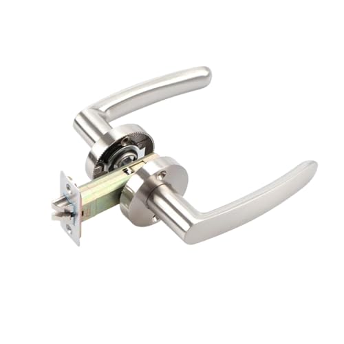 LXURY 1set Türgriff Türgriffschloss Quadratischer Schlitz Sichtschutzmaske Innen Schlafzimmer Zimmer Badezimmer Drei-Stab-Kugelschloss Hardware von LXURY