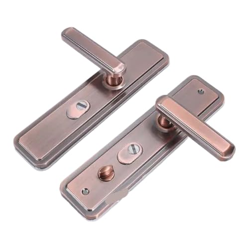 LXURY 1set Universal Lock doppelseitig gefüttert Türgriff Multifunktionale Dual Griff(Red antique copper) von LXURY