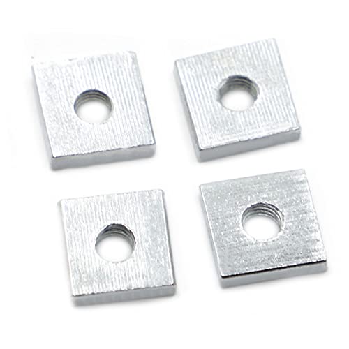 LXURY 5–50 Stück M3 M4 M5 M6 M8 DIN562 weiß verzinkter Kohlenstoffstahl dünne Vierkant-Block-Vierkantmutter (Size : M4x10x10x2 50pcs) von LXURY
