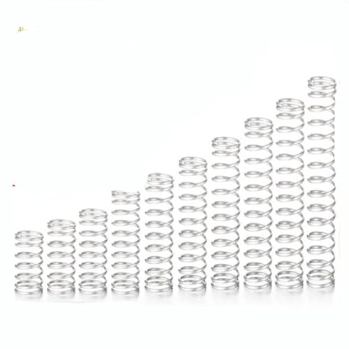 LXURY Edelstahlkompressionsfederdrahtdurchmesser 0,4 mm Stoßdämpfung Rücklauffeder Dämpfungsdruck Federkunden(50mm (10Pcs),7mm) von LXURY