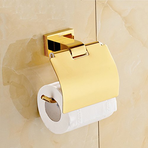 Toilettenpapierhalter,Bronze Gold Wc Papierhalter Deckelfässer Wasserdicht Wc Rollenhalter Für Den Einsatz In Badezimmer Toiletten Schrauben Montage von LXWS