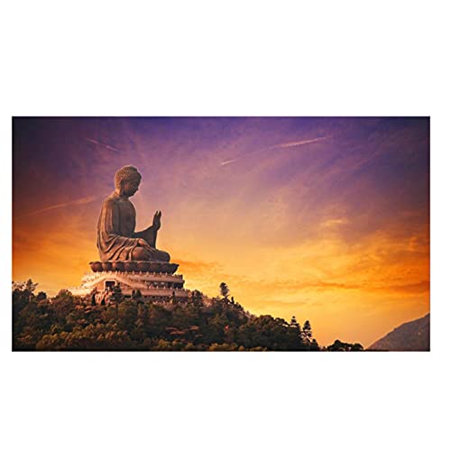 LXWWW Druck auf Leinwand Gott Buddha Poster und Drucke Wandkunst für Wohnzimmer Dekor Leinwand Malerei 30x50cm Rahmenlos von LXWWW