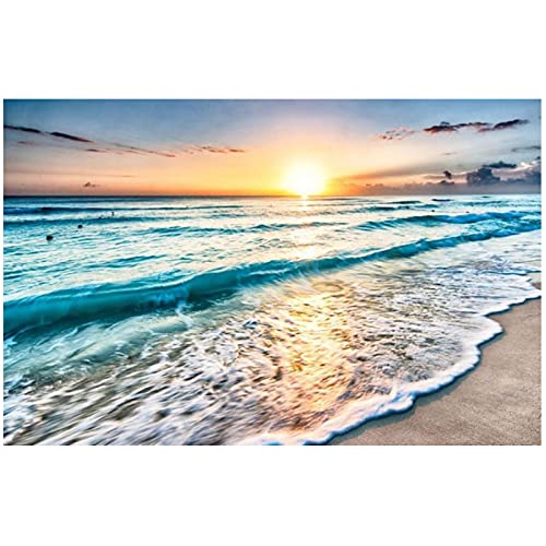 LXWWW Moderne Leinwand Malerei Meer Sonnenaufgang Strand Malerische Meer Poster Und Drucke Wohnzimmer Home Wandkunst Dekoration 50x80cm Rahmenlos von LXWWW