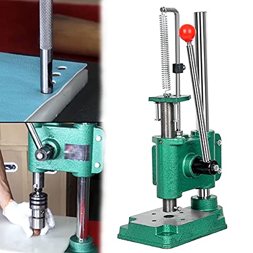 Handstanzmaschine Drehdornpresse Lochstanzer Leder, Manuelle Press Puncher Stanzwerkzeug für Heimwerker, Lederhandwerk - Kann Druck Standhalten 160kg/320kg von LXX