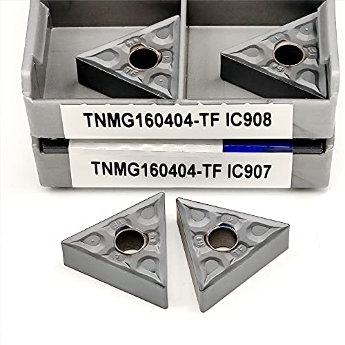 10 Stück Hartmetall-Legierungseinsatz TNMG160404 TF IC907 IC908 Außendurchmesser-Schneiden CNC TNMG 160404 Einstechen Drehwerkzeug(TNMG160404 TF IC907) von LXXOZ