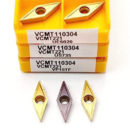 10 Stück Hartmetalleinsätze VCMT110304 VP15TF UE6020 US735 CNC-Werkzeug Edelstahl-Drehmaschine VCMT 110304(VCMT11T304 VP15TF) von LXXOZ
