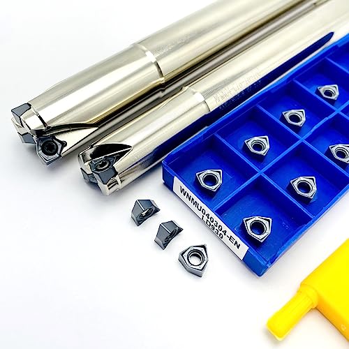 10 Stück MFWN Doppelseitiger 90°-Fräser C15 C16 C19 C20 C24 C25 2T 3T 4T Schnellvorschub-Fräser CNC-Werkzeughalter WNMU040304 Werkzeug(MFWN C32-33-200-5T,No insert) von LXXOZ