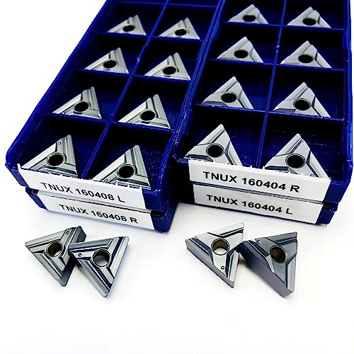 10 Stück TNUX160404R LT10 TNUX160404L LT10 Außendrehwerkzeug Hartmetalleinsatz Drehwerkzeug CNC-Dreheinsatz Schneidwerkzeug TNUX 160408(TNUX 160408R NN LT10) von LXXOZ