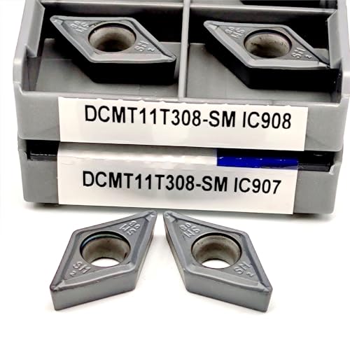10 stücke DCMT11T308 SM IC907 IC908 Drehmaschine Cutter Interne Hartmetall Drehen Werkzeuge DCMT 11T308 Harte Legierung Klinge(DCMT11T308 SM IC907) von LXXOZ