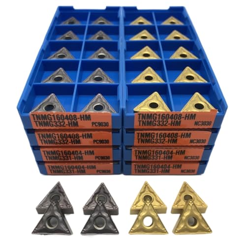 10 stücke TNMG160404 TNMG160408 HMP PC9030 Hohe Qualität Externe Drehen Werkzeug Hartmetall Einsatz for Stahl Verarbeitung Metall Schneiden Drehmaschine werkzeug(TNMG160408 HM NC3030) von LXXOZ