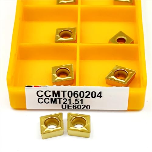 10PCS CCMT060204 UE6020 CCMT060208 VP15TF Hartmetalleinsatz Drehen Klinge Platte Cutter CNC Drehmaschine Werkzeug Drehen Halter CCMT(CCMT060204 US735) von LXXOZ