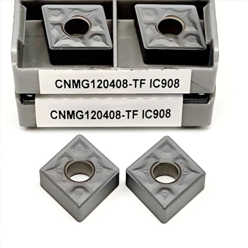 10PCS CNMG120408 TF IC907 Klinge Drehen Werkzeug Hohe Qualität CNC Drehmaschine Schneiden Teile CNMG 120408 Hartmetall Einfügen(CNMG120408 TF IC908) von LXXOZ