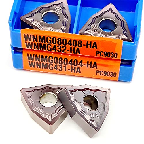 10PCS WNMG080404 WNMG080408 HA PC9030 Edelstahl Externe Drehen Werkzeug Harte Legierung Klinge Drehmaschine Hartmetall Einsatz(WNMG080404 HA PC9030) von LXXOZ