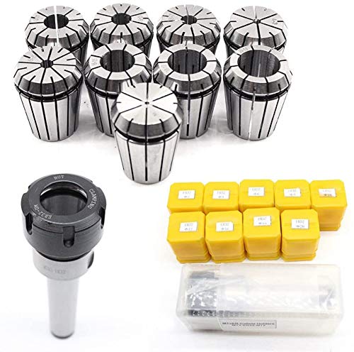 1pc MT2 MT3 MT4 ER16 ER20 ER25 ER32 Morse Chuck Halter + 9PCS ER Frühling Klemmen Collet for CNC Fräsen Drehmaschine Werkzeug(MTB4-ER25 (9PCS)) von LXXOZ
