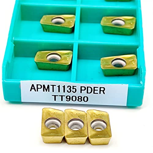 APMT 1135 CNC-Drehmaschine Fräsen Gewindedrehwerkzeug APMT1135 PDER TT9080 Hochwertiges Hartmetallklingen-Schneidbeschläge Drehwerkzeug von LXXOZ