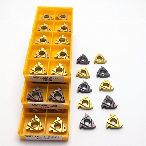 Hochwertige Hartmetalleinsätze MMT 16IR 16ER AG60 VP15TF UE6020 16IR 16ER AG55 UE6020 VP15TF Drehmaschinen-Stechgewindeeinsatz 11ER 11I(MMT16IR AG60 VP15TF) von LXXOZ