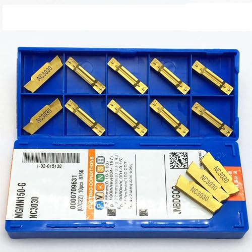 MGMN150 G NC3030 10 Stück Drehwerkzeug for Metall 1,5 mm Hartmetalleinsätze MGMN150-G NC3030 flache Drehmaschine gerillte Einsätze von LXXOZ