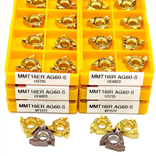MMT16IR MMT16ER AG60-S VP15TF US735 UE6020 Edelstahl Externe Externe Drehen Fräsen Einsätze Wendeschneidplatte Drehmaschine(UE6020,MMT16IR AG60-S) von LXXOZ
