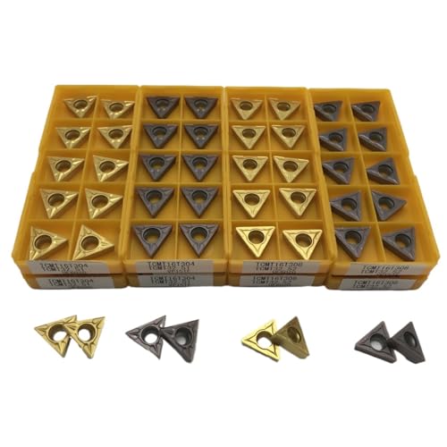 TCMT16T304 TCMT16T308 Hartmetalleinsatz, hochwertiges externes Drehwerkzeug, CNC-Schneidedrehmaschine, Dreheinsatz, Stahlverarbeitung, 10 Stück(TCMT16T308 US735) von LXXOZ