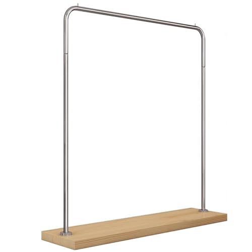 Garderobenständer Silberner Kleiderablage Aus Edelstahl Mit Regalen, Kommerzieller Kleiderständer Zum Aufhängen Von Kleidung, Garderobe Mit Einzelstange Für Schlafzimmer Und Boutiqu(Size:120X40X160CM) von LXXSHOPDS