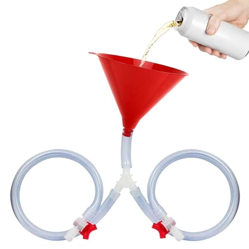 Doppelkopf-Biertrichter For Trinken Von Bierbrauereien Mit Ventilen For Homebrew-Kit(Double) von LXYTT