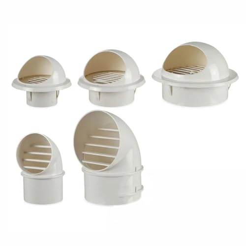 Entlüftungskappe, 1 Stück PVC-Wanddecken-Entlüftungskanal-Entlüftungsgitterabdeckung Home Tube Outlet(Type2-75mm) von LXYTT