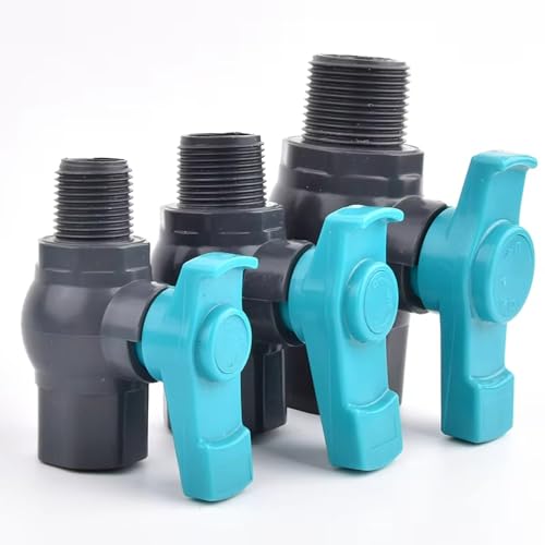 Kugelhähne, 1/2 Zoll ~ 2 Zoll Innengewinde Außengewinde Gartenbewässerung Wasserregelventil Aquarium Fischtank PVC-Rohr 1PC(25mm-3I4 Inch) von LXYTT