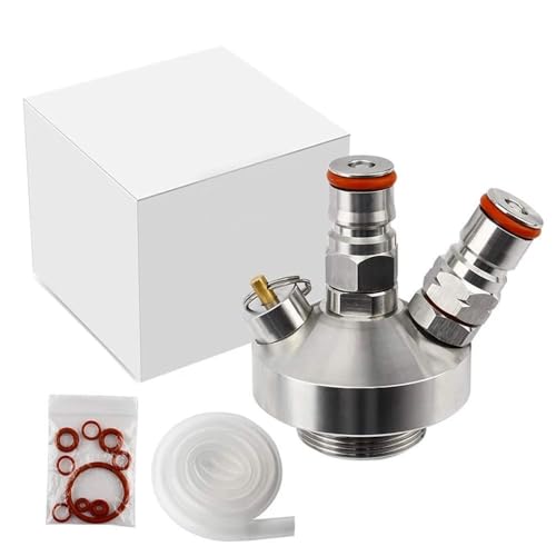 Mini-Fassspender Mit Doppelkugelverschluss, Speer, Bier-Growler-Speer Aus Edelstahl Mit 30 Cm Silikonschlauch For 2–10 L Fass Mini-Fassspender Mit Doppelkugelverschluss, Speer, Bier-Growler-Speer Aus Edelstahl Mit 30 Cm Silikonschlauch For 2–10 L Fass von LXYTT