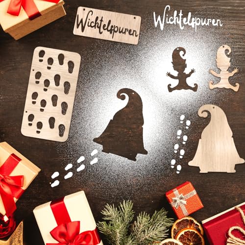 LXYYDS Wichtelschablone Fußabdrücke, Weihnachten Wichtel Schablone, Wichteltür Zubehör Weihnachtswichtel Elf, Wichtel Fußabdrücke, Weihnachtswichtel Zubehör, für Böden, Fenstern, Wändendekoration LXYYDS Wichtelschablone Fußabdrücke, Weihnachten Wichtel Schablone, Wichteltür Zubehör Weihnachtswichtel Elf, Wichtel Fußabdrücke, Weihnachtswichtel Zubehör, für Böden, Fenstern, Wändendekoration von LXYYDS