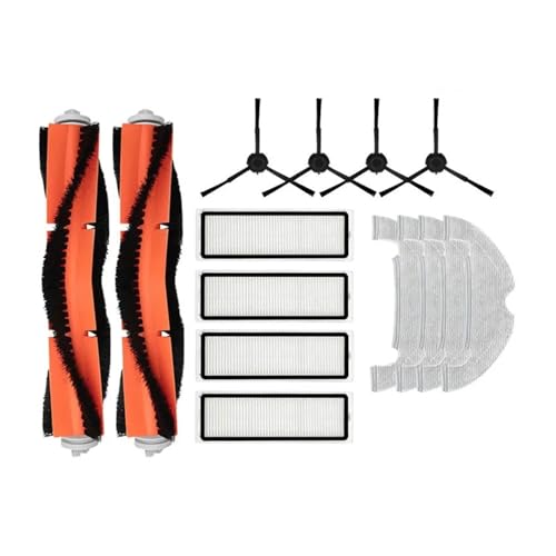Filter kompatibel mit Xiaomi Mi Robot Vacuum-Mop 2 Ultra STYTJ05ZHM Staubsaugerzubehör, Staubbeutel, Wischtuch, Hauptseitenbürstenteile (dunkelgrau) von LXYYZJOZ