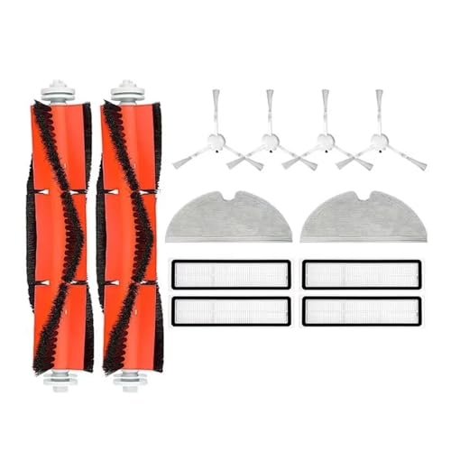 Kompatibel mit Dreame D9, D9 Max, L10 Pro, Trouver LDS Finder Roller Seitenbürste Mop, Hepa-Filter, Staubsauger-Zubehörteil (14 Stück) von LXYYZJOZ