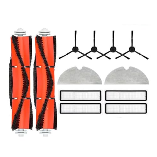 Kompatibel mit Dreame D9, D9 Max, L10 Pro, Trouver LDS Finder Roller Seitenbürste Mop, Hepa-Filter, Staubsauger-Zubehörteil (14 Stück-B) von LXYYZJOZ