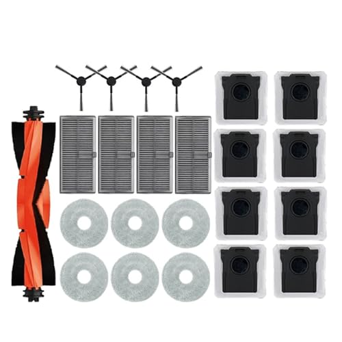 Kompatibel mit Dreame L10s Pro Ultra Heat, X30 Ultra, X30 Pro Staubsauger, Ersatzzubehör, Hauptseitenbürste, Filter, Wischmopp, Staubbeutel (dunkles Khaki) von LXYYZJOZ