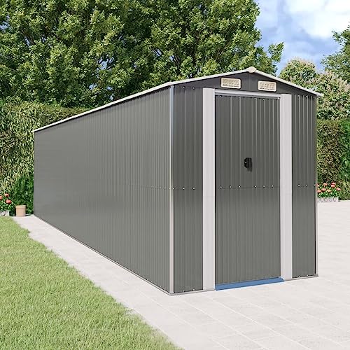 Furniture Select Gartenhaus Hellgrau 192x772x223 cm Stahl verzinkt von LXYZWRW