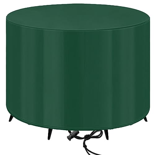 Abdeckung für Gartenmöbel,Runden Multi Größe Abdeckhaube Gartentisch,Wasserdicht, Winddicht, UV-beständig 420D Oxford,Abdeckhauben für Möbelsets, für Gartentisch Sitzgruppe-130x40cm von LXZHPA