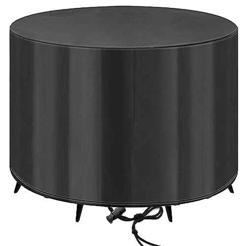 Abdeckung für Gartenmöbel,Runden Multi Größe Abdeckhaube Gartentisch,Wasserdicht, Winddicht, UV-beständig 420D Oxford,Abdeckhauben für Möbelsets, für Gartentisch Sitzgruppe-115x85cm von LXZHPA